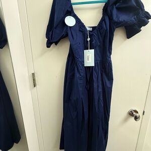 Hill House Ophelia - Navy Poplin